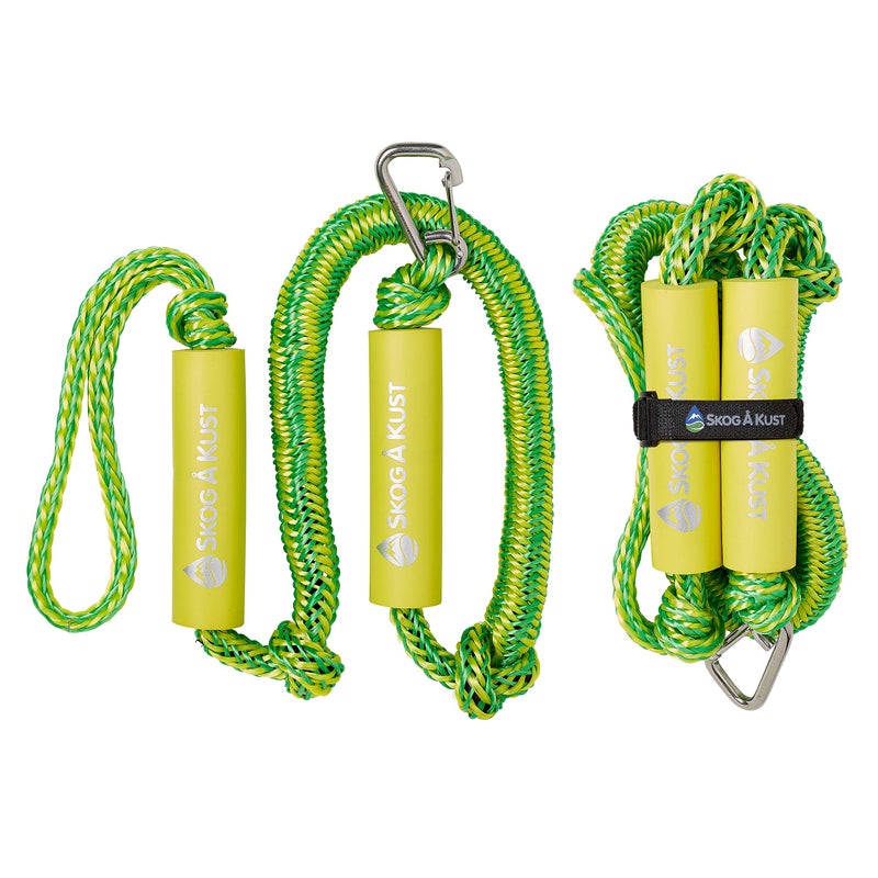Skog Ã… Kust Premium PWC Bungee Dock Lines 2-Pack: 4 & 6 Foot Lengths | Green & Yellow - Image 1